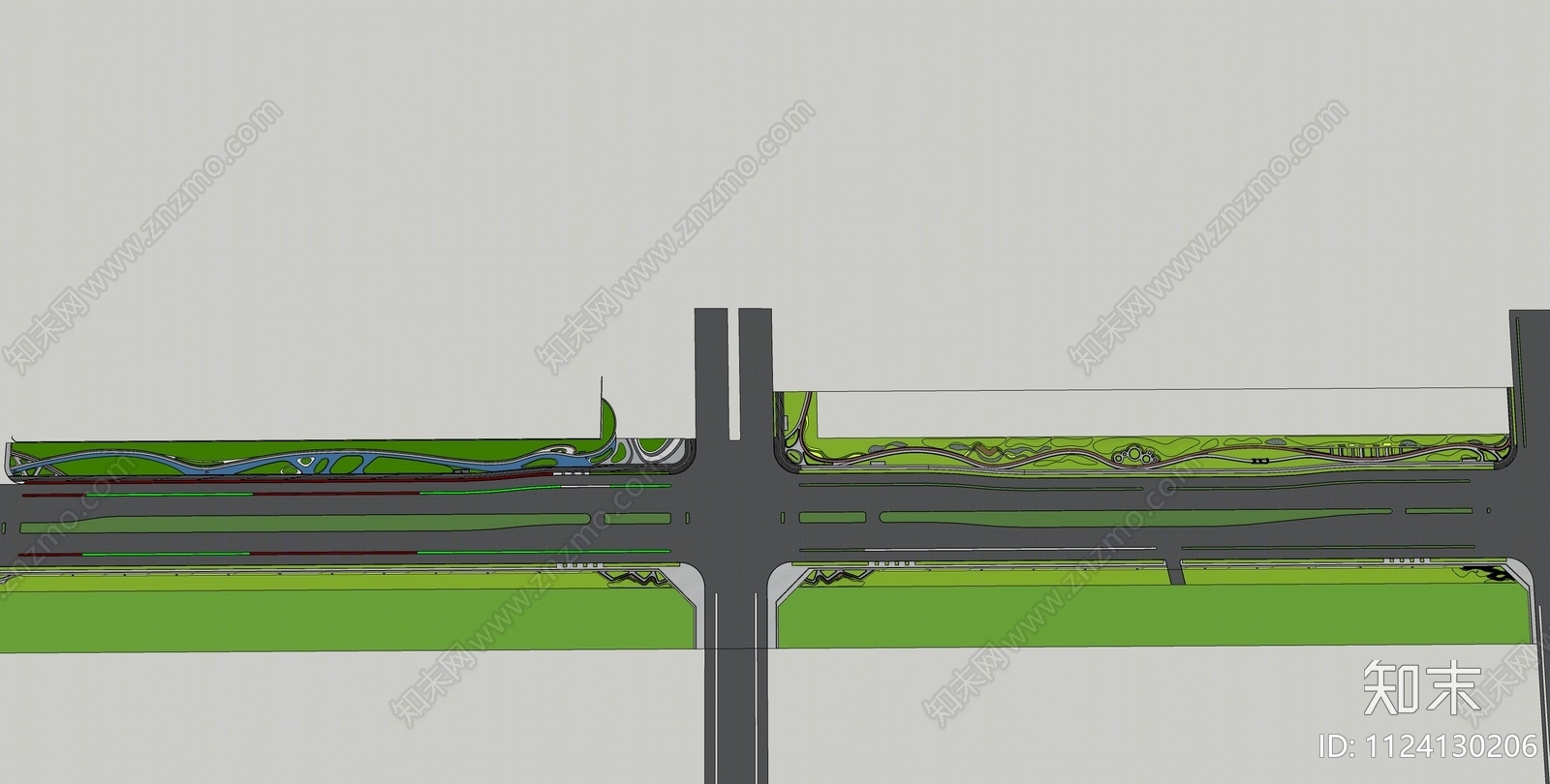 现代口袋公园SU模型下载【ID:1124130206】