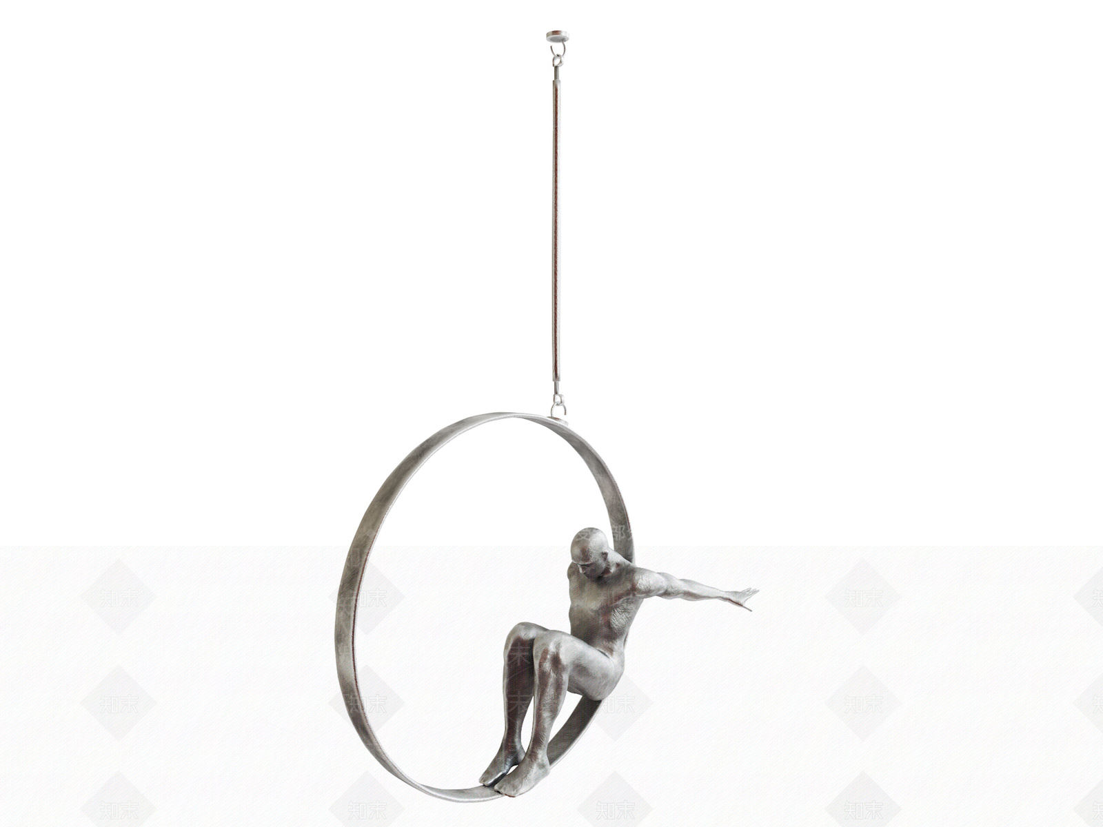 现代吊环人体雕塑SU模型下载【ID:1124130242】