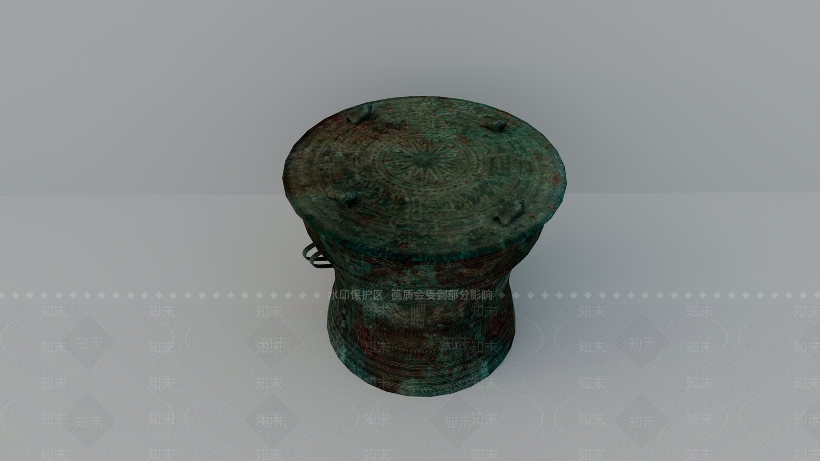 中式铜鼓艺术品SU模型下载【ID:1124137090】