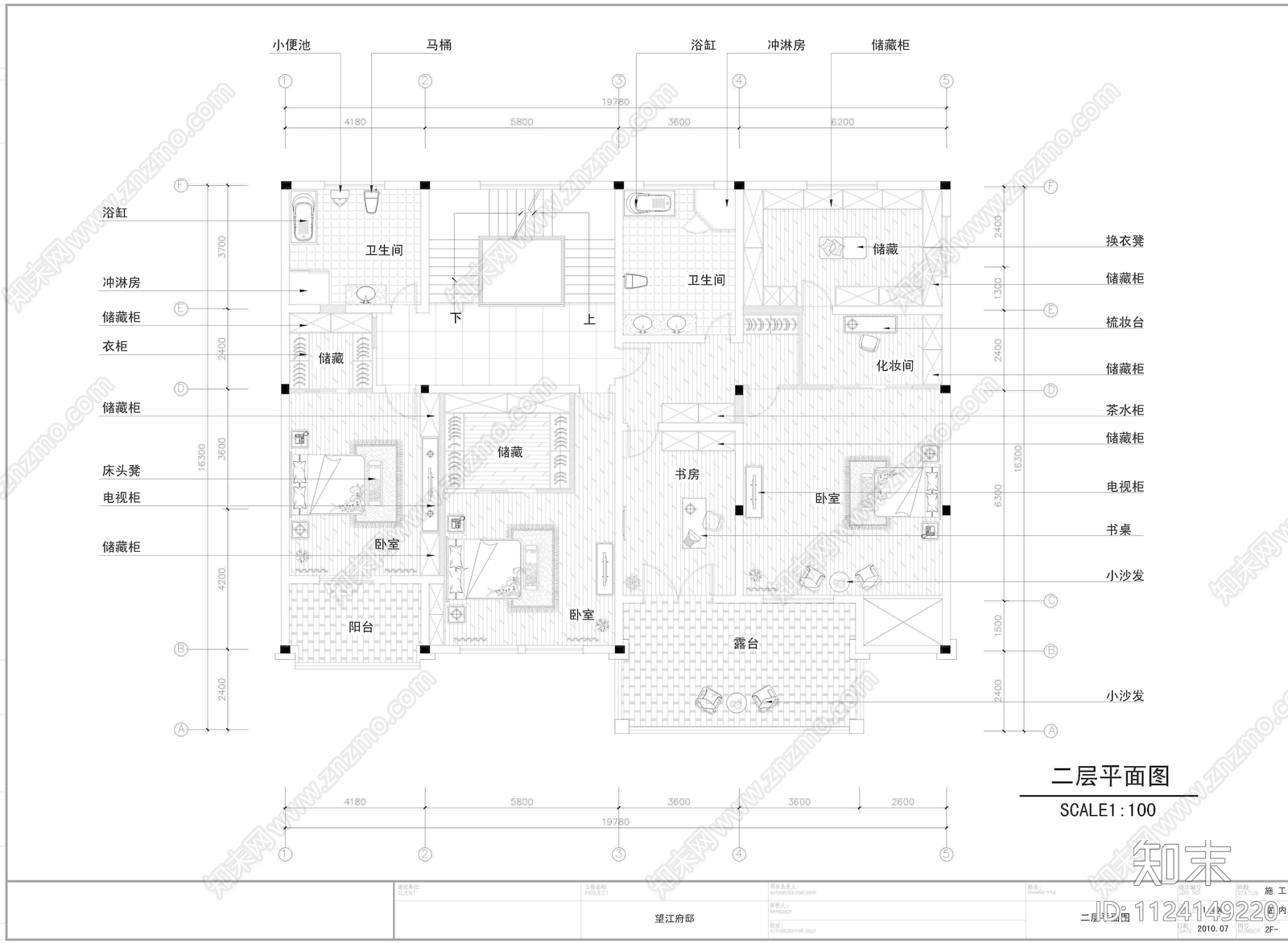 欧式别墅建筑设计效果图cad施工图下载【ID:1124149220】