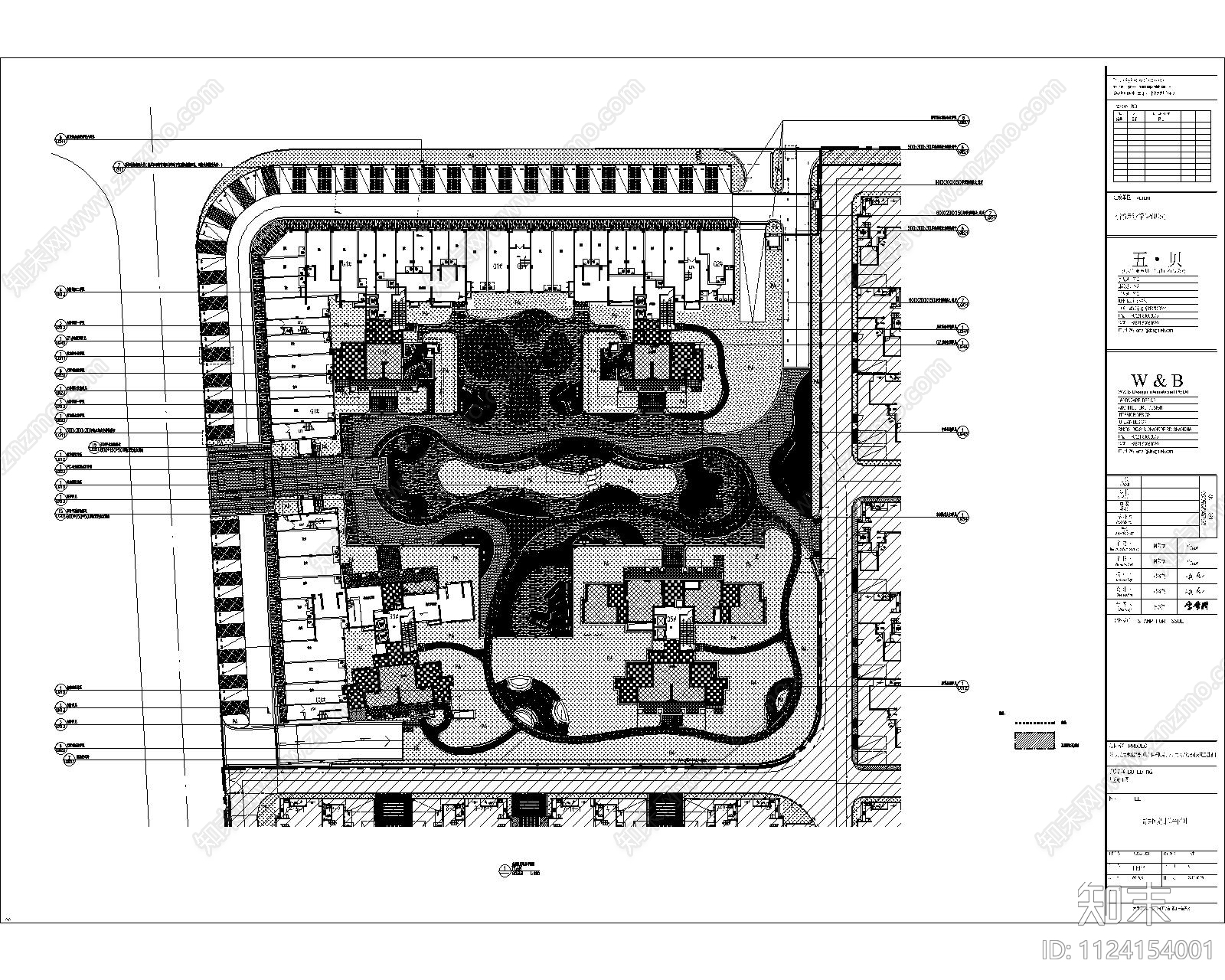 现代景观小区图纸施工图下载【ID:1124154001】