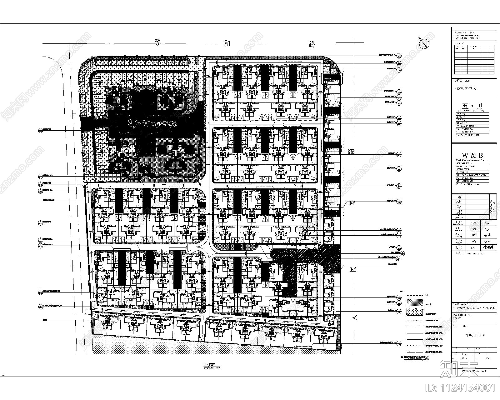 现代景观小区图纸施工图下载【ID:1124154001】