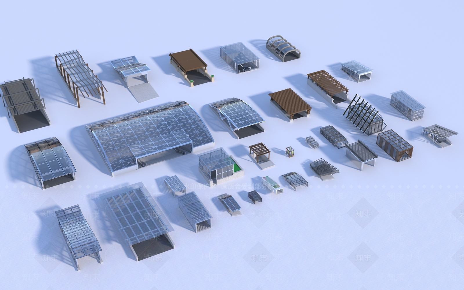 现代车库入口3D模型下载【ID:1124155010】