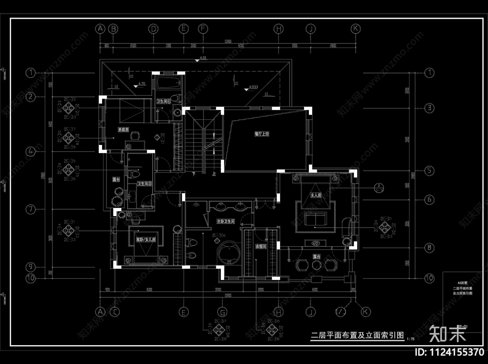 广东湛江别墅设计装修cad施工图下载【ID:1124155370】