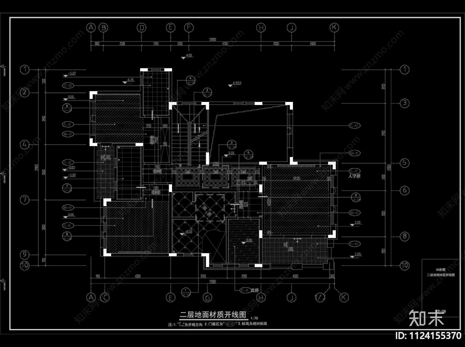 广东湛江别墅设计装修cad施工图下载【ID:1124155370】