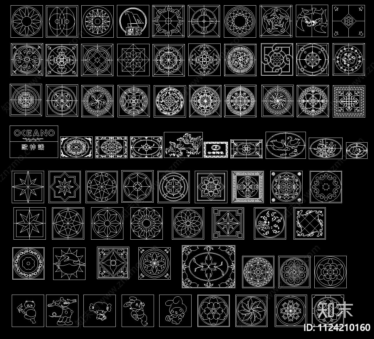地面拼花CAD图库cad施工图下载【ID:1124210160】
