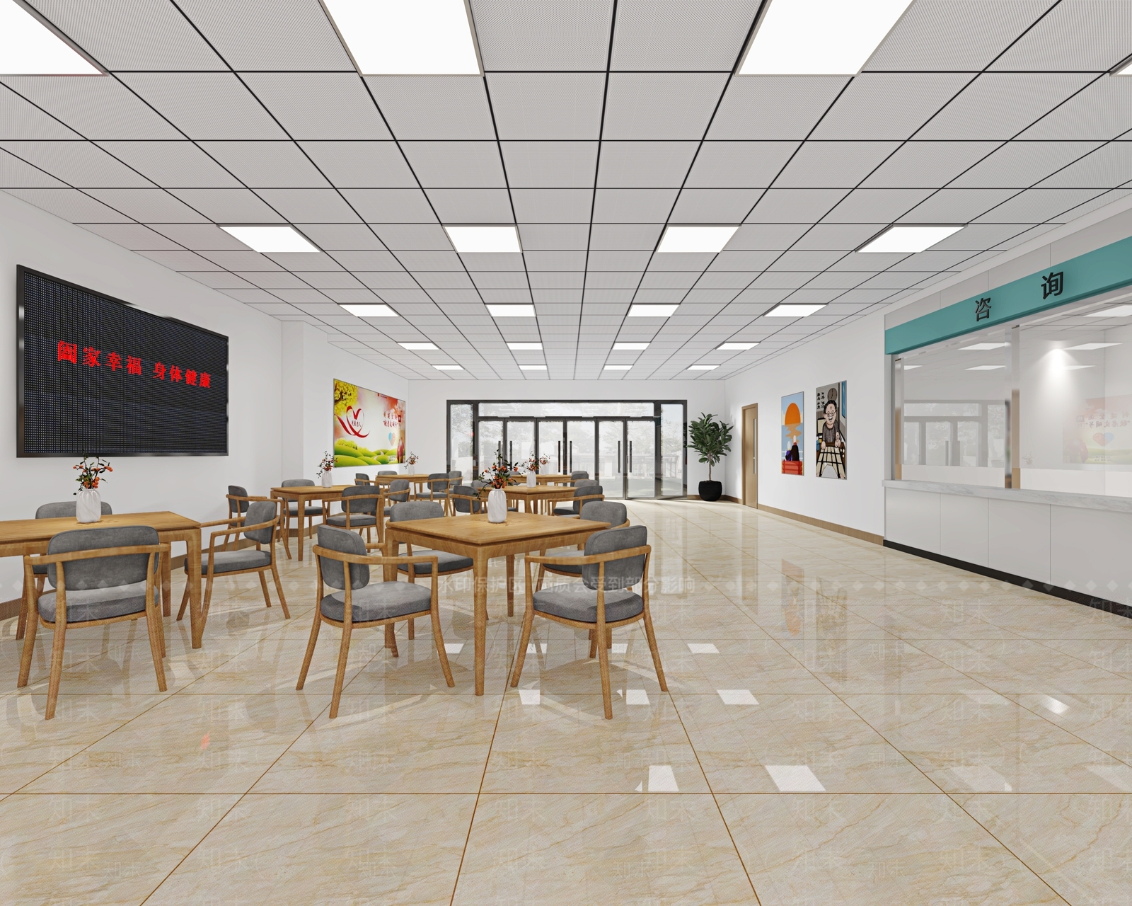 现代疗养院3D模型下载【ID:1124196346】_知末3d模型网