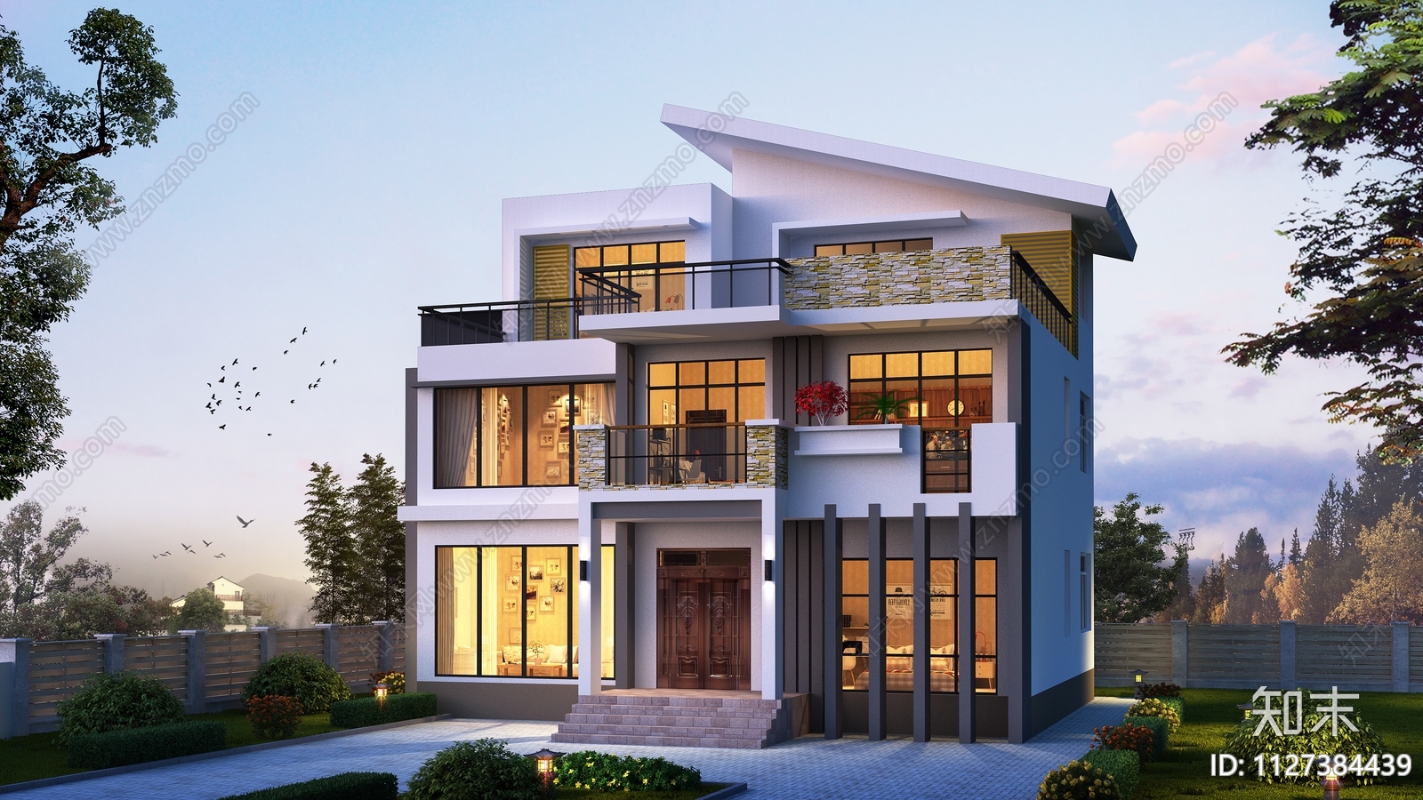 三层自建房建筑施工图下载【ID:1127384439】