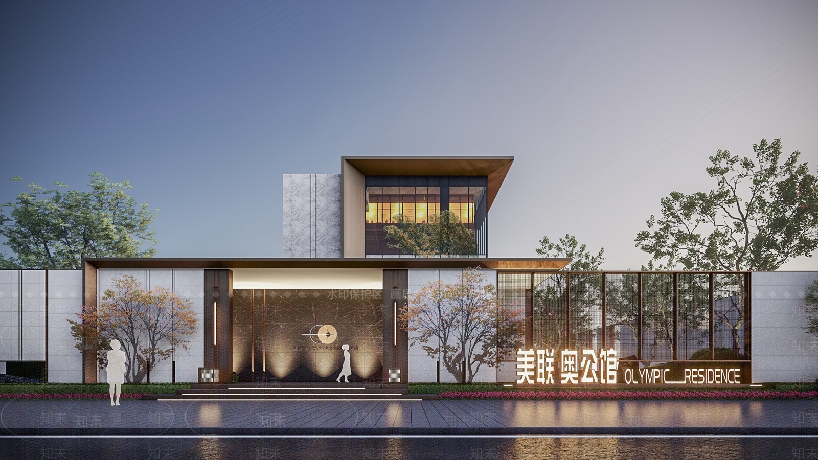 现代入口大门SU模型下载【ID:1124206802】
