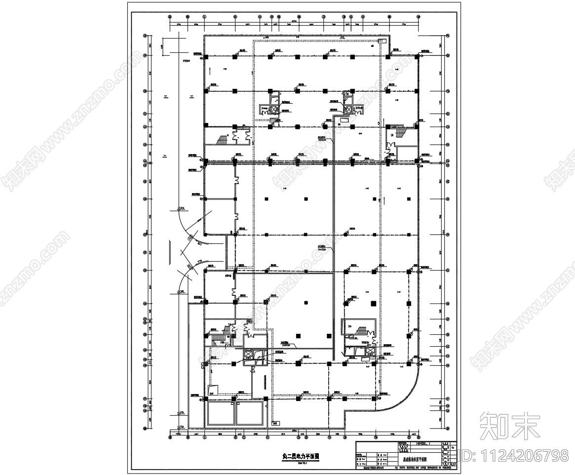 综合楼避雷带防雷接地设计图施工图下载【ID:1124206798】