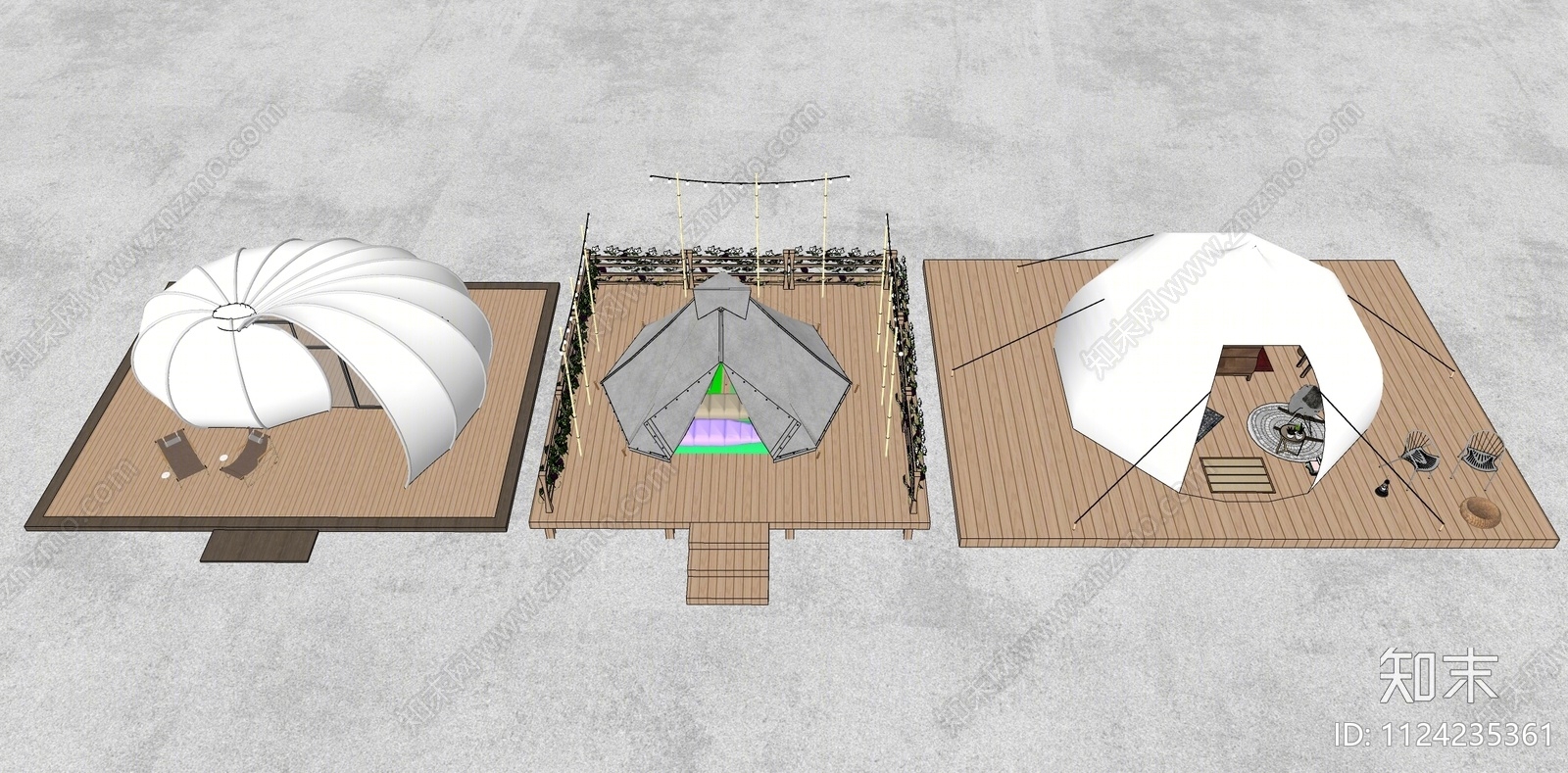露营帐篷SU模型下载【ID:1124235361】