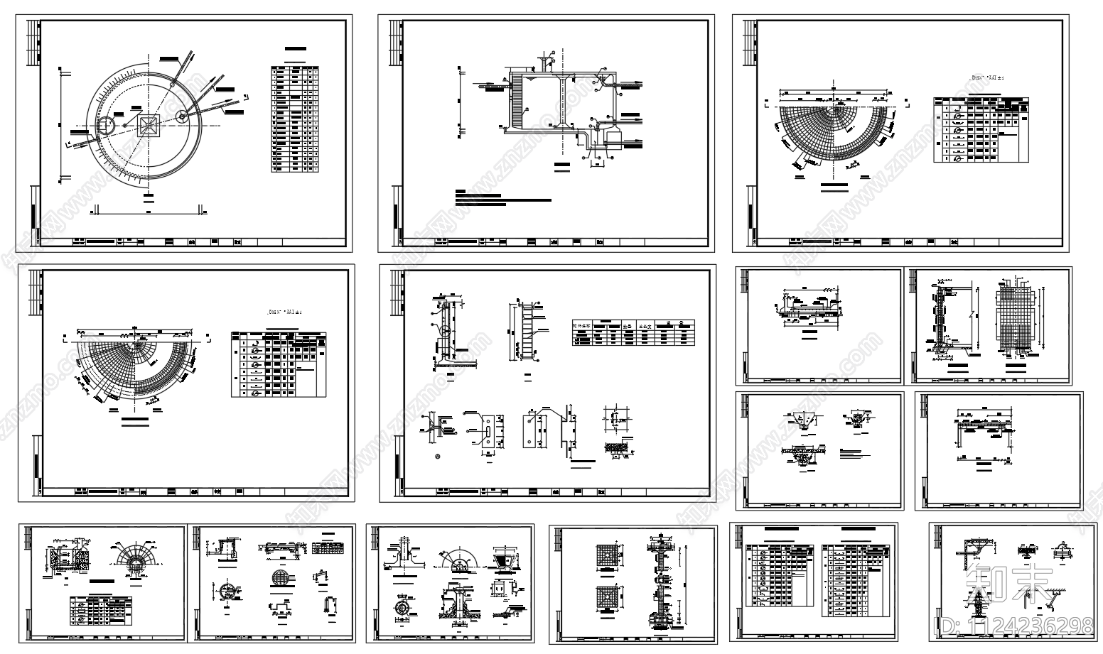 100吨清水池配筋构造图施工图下载【ID:1124236298】