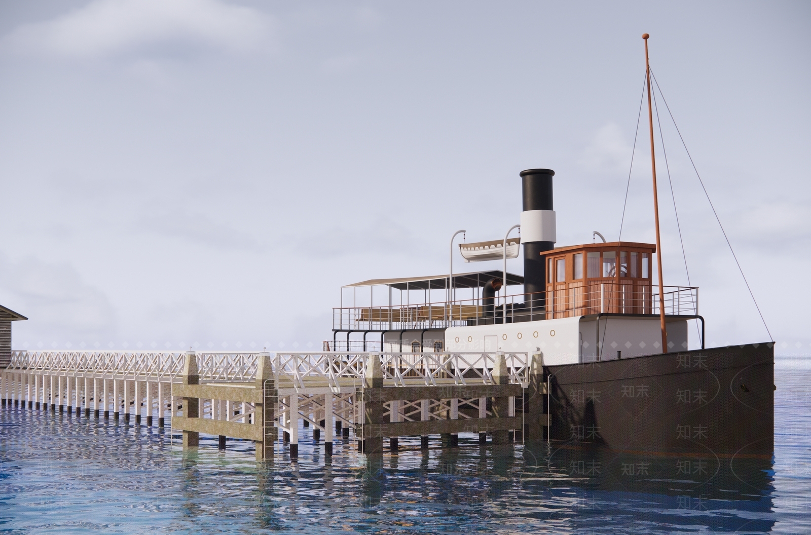 轮船SU模型下载【ID:1124236469】