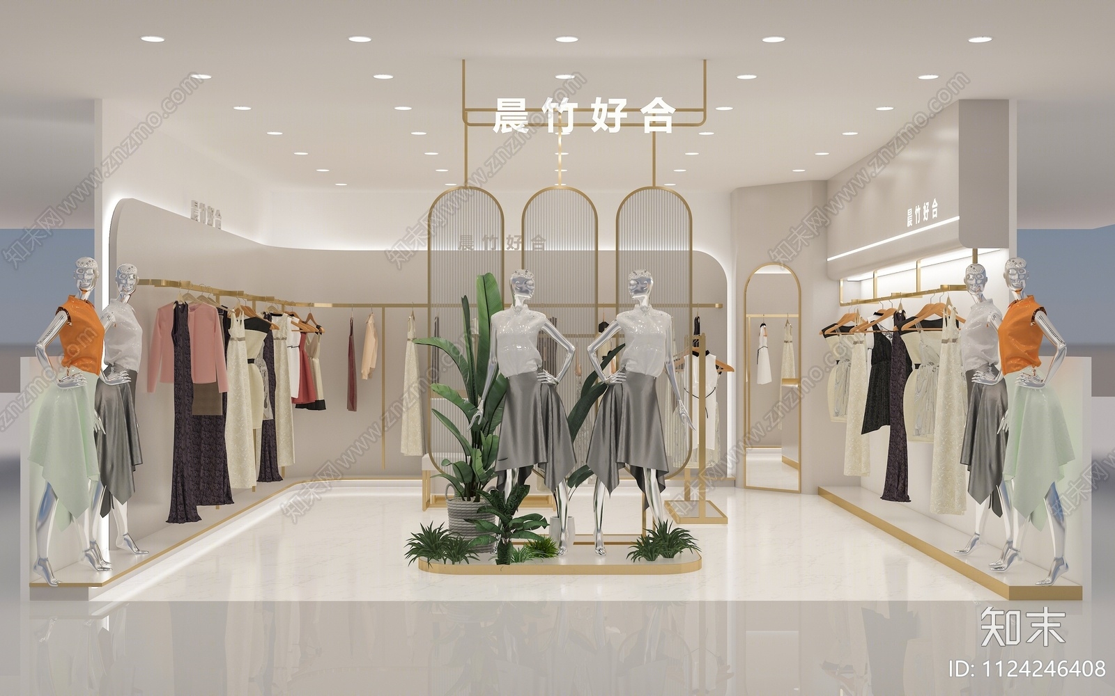 现代女装店3D模型下载【ID:1124246408】