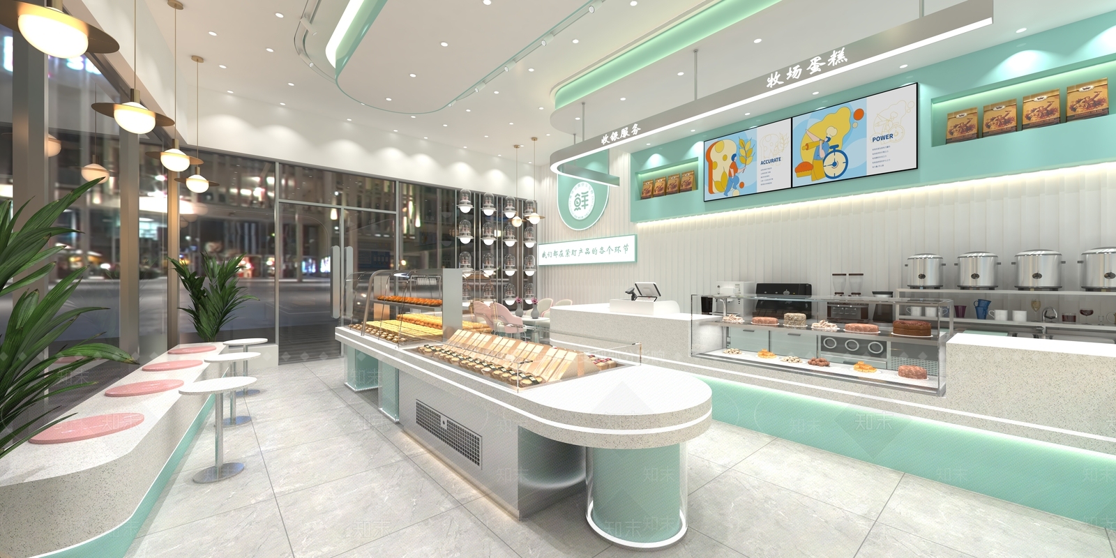 现代甜品面包店3D模型下载【ID:1124247215】