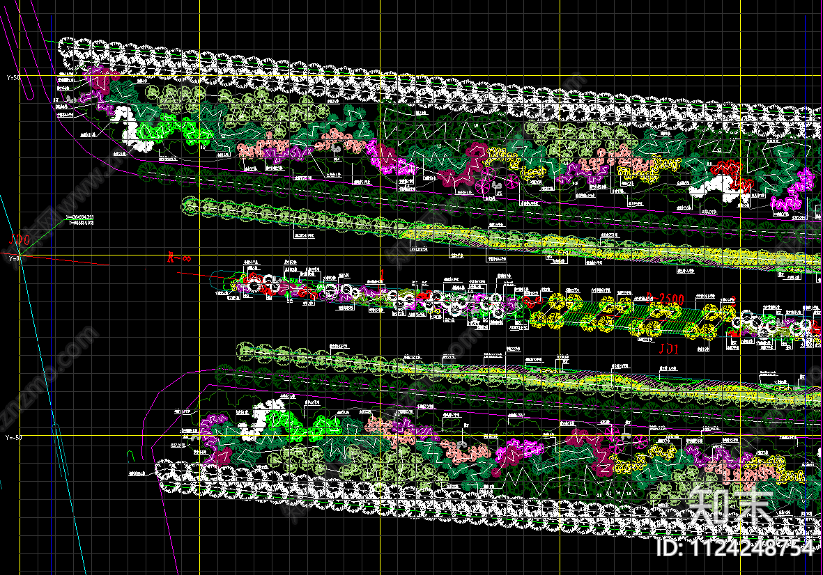 道路景观绿化设计施工图cad施工图下载【ID:1124248754】