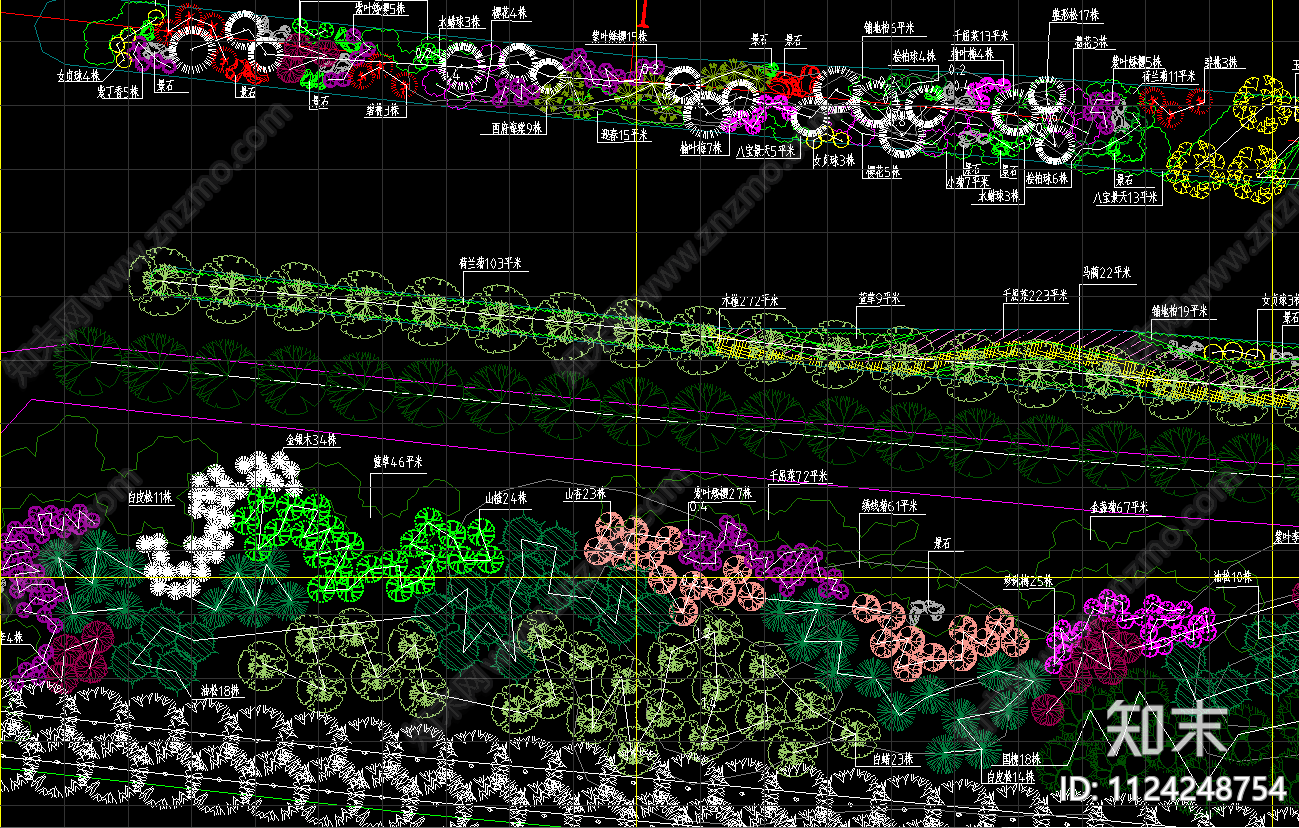 道路景观绿化设计施工图cad施工图下载【ID:1124248754】