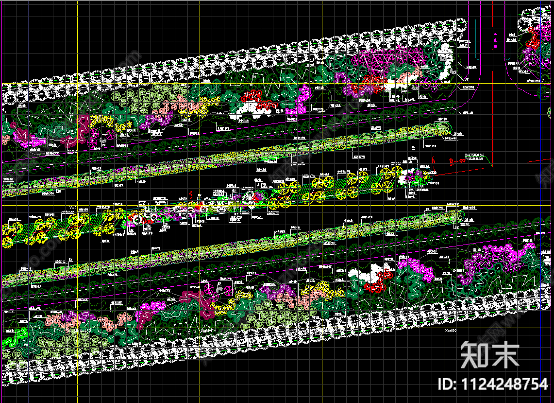 道路景观绿化设计施工图cad施工图下载【ID:1124248754】