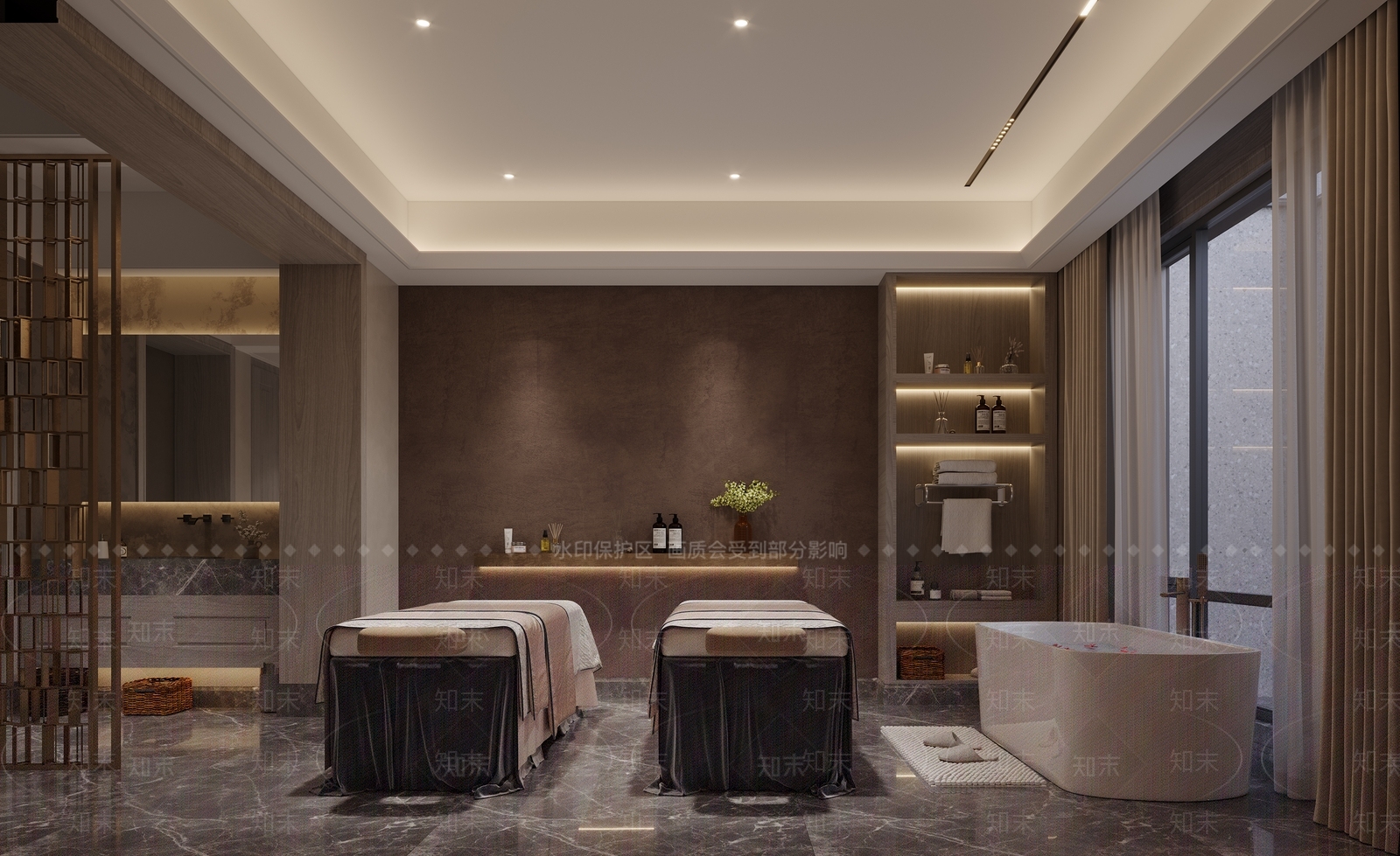 现代美容SPA店包间3D模型下载【ID:1124249552】