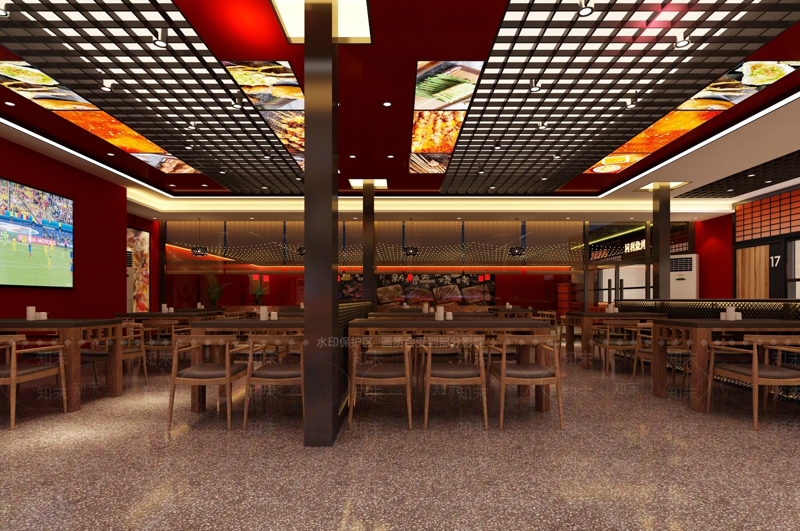 现代烧烤店3D模型下载【ID:1124254176】
