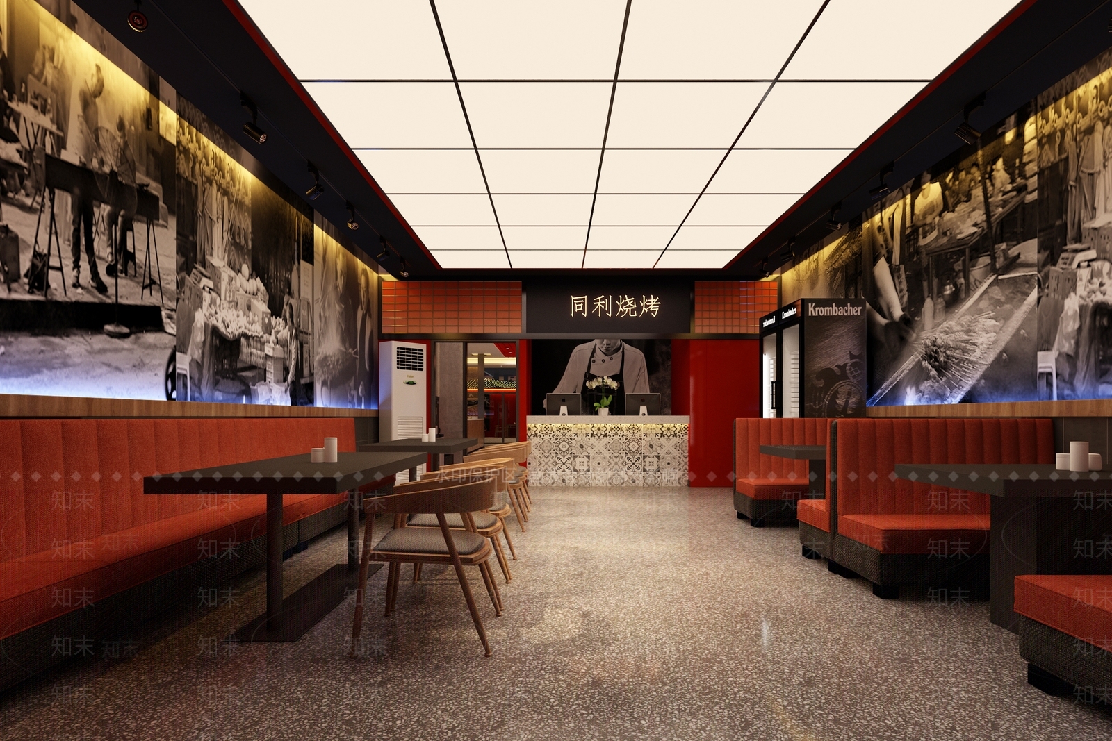 现代烧烤店3D模型下载【ID:1124254176】