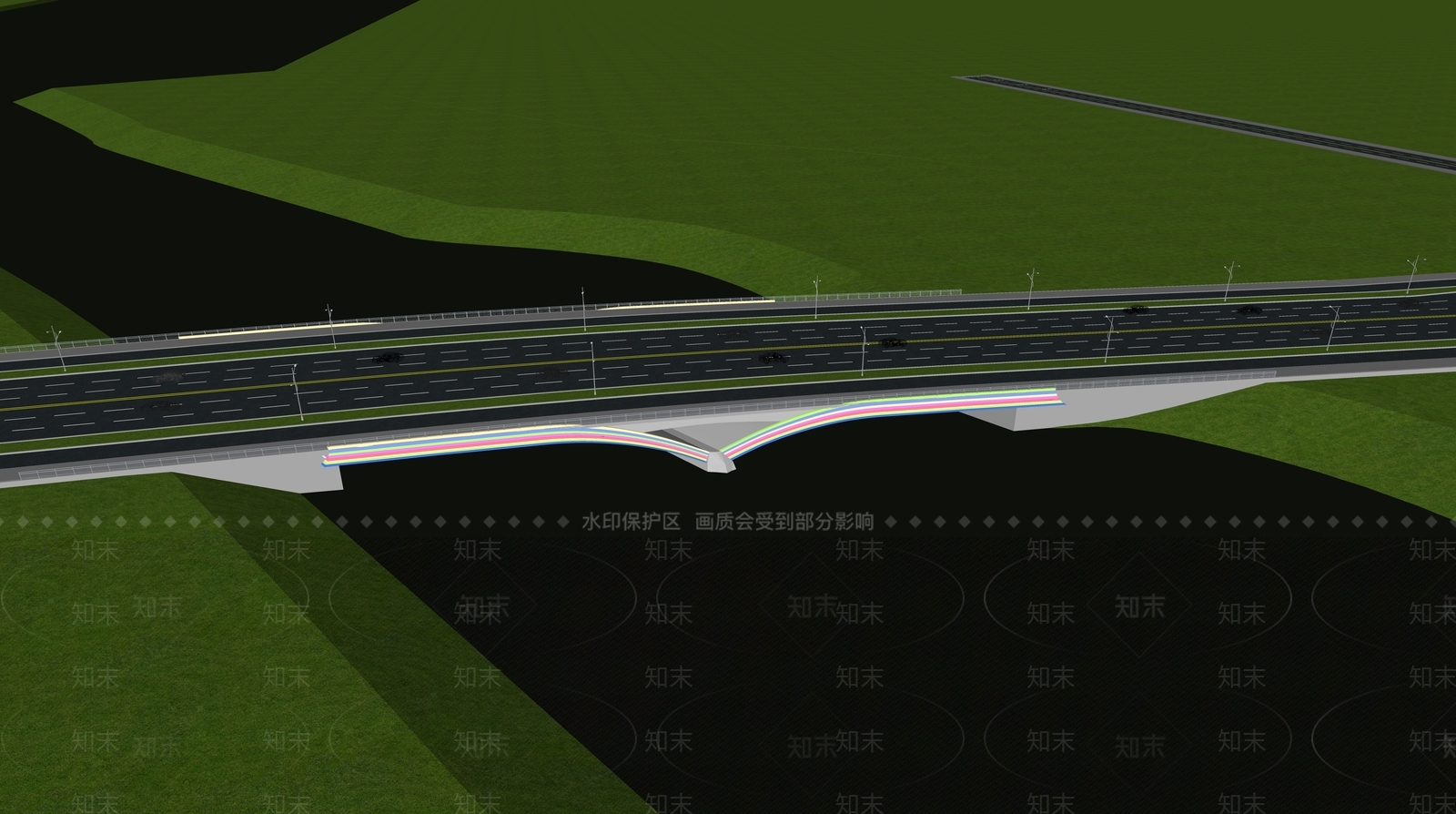 现代公路大桥SU模型下载【ID:1124254460】