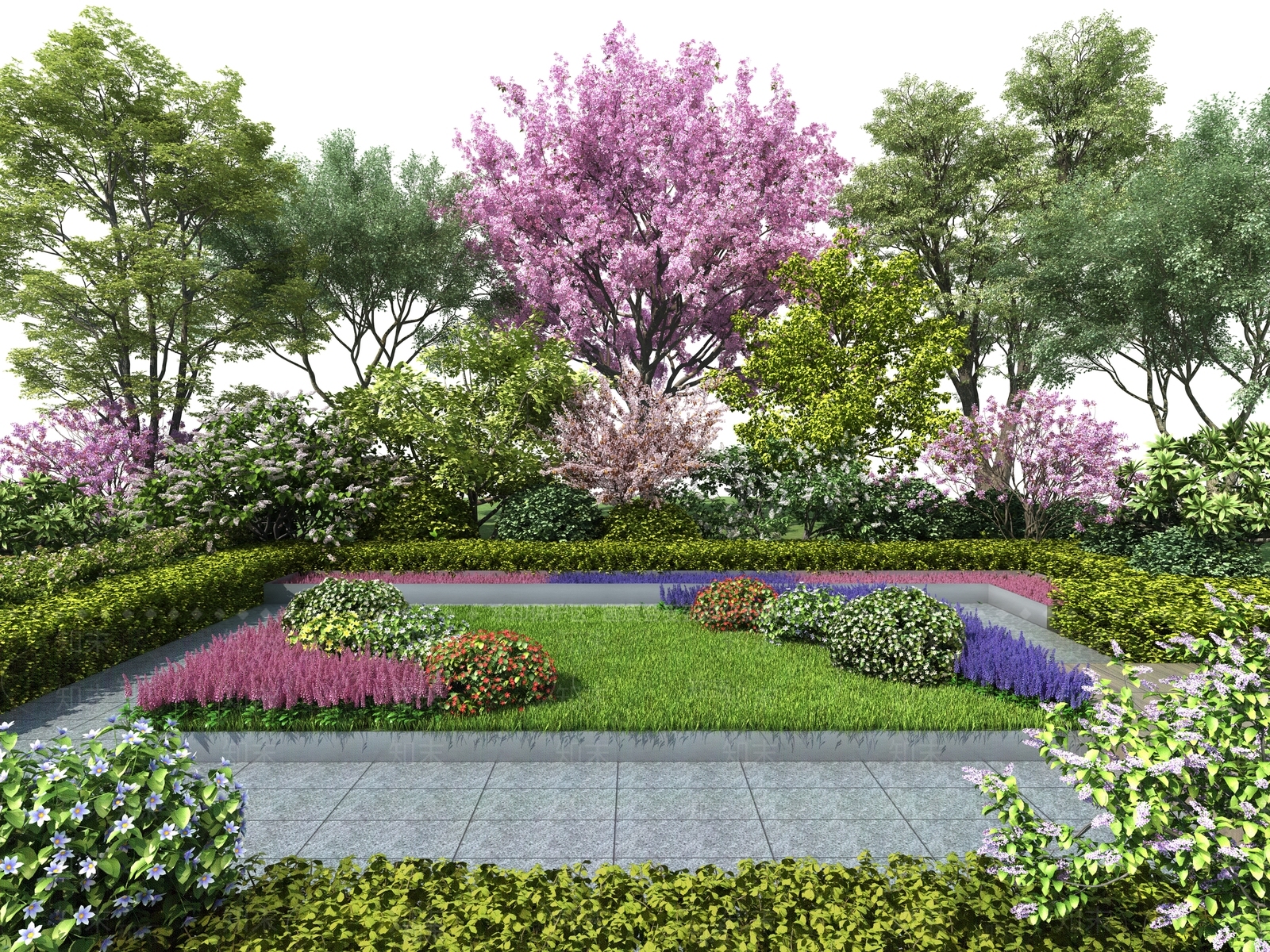花坛3D模型下载【ID:1124257747】