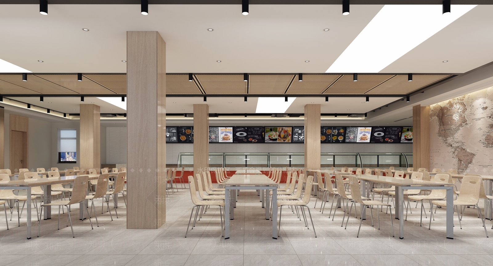 现代食堂3D模型下载【ID:1124257807】