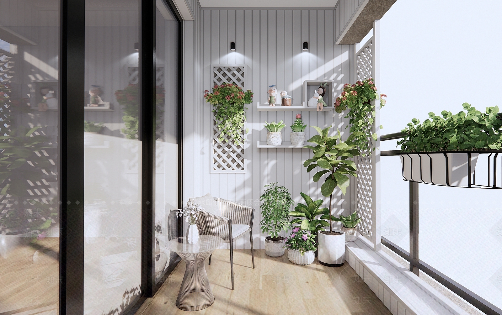 现代阳台3D模型下载【ID:1124260418】