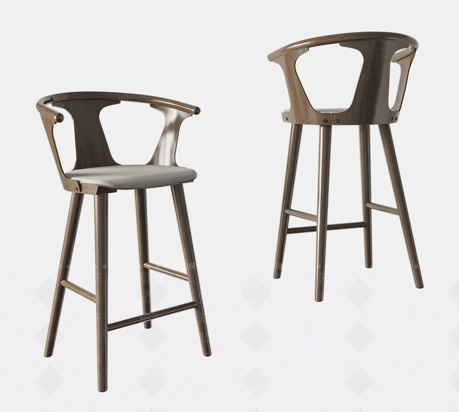 新中式吧椅3D模型下载【ID:1124278066】