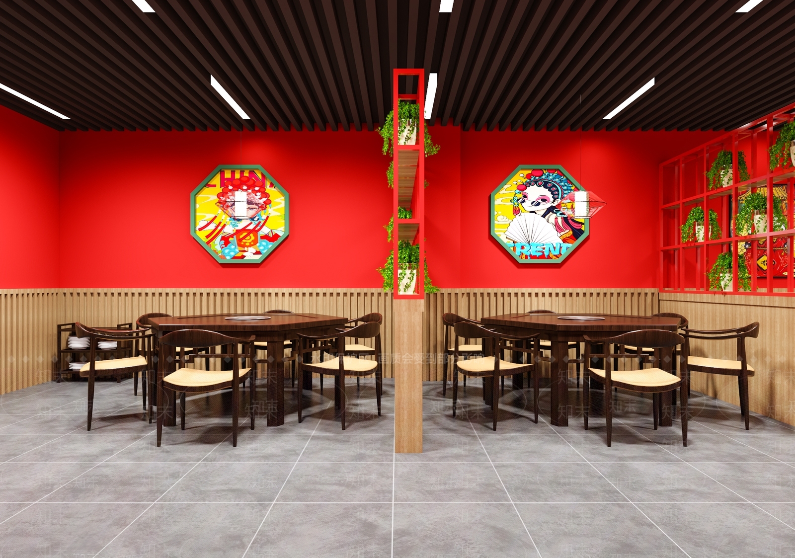 现代火锅店3D模型下载【ID:1124287100】