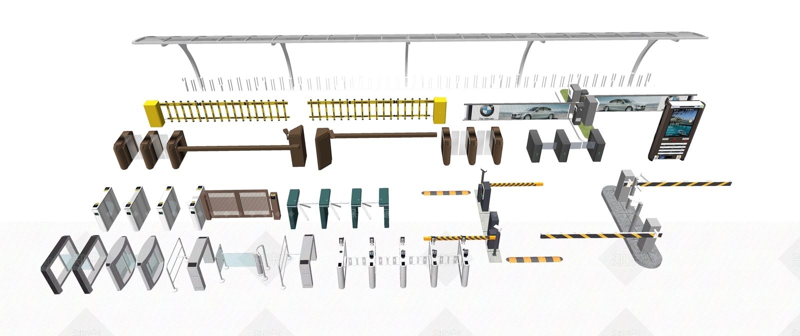 道闸栏杆SU模型下载【ID:1124290527】