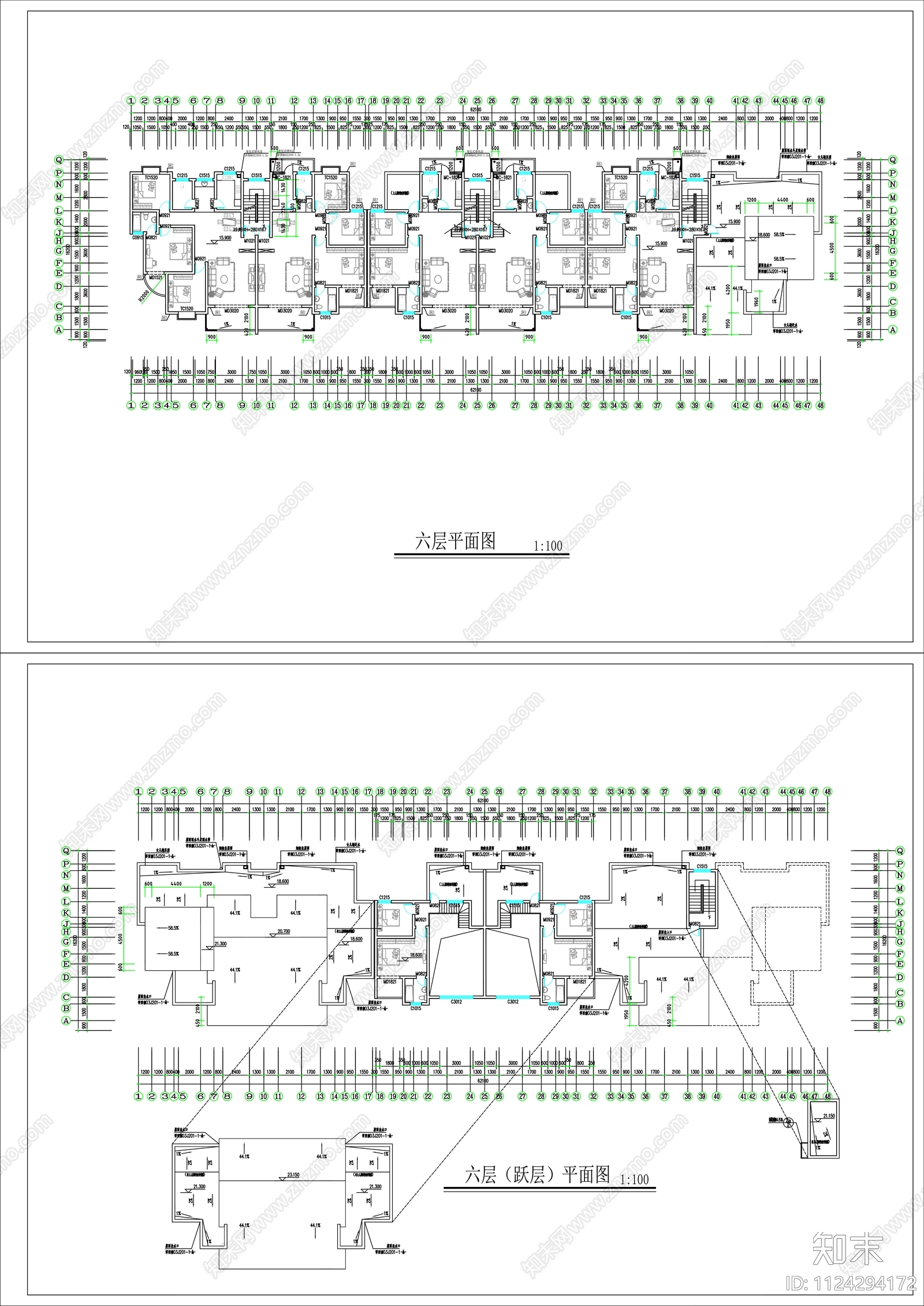 中式民居商住楼cadcad施工图下载【ID:1124294172】