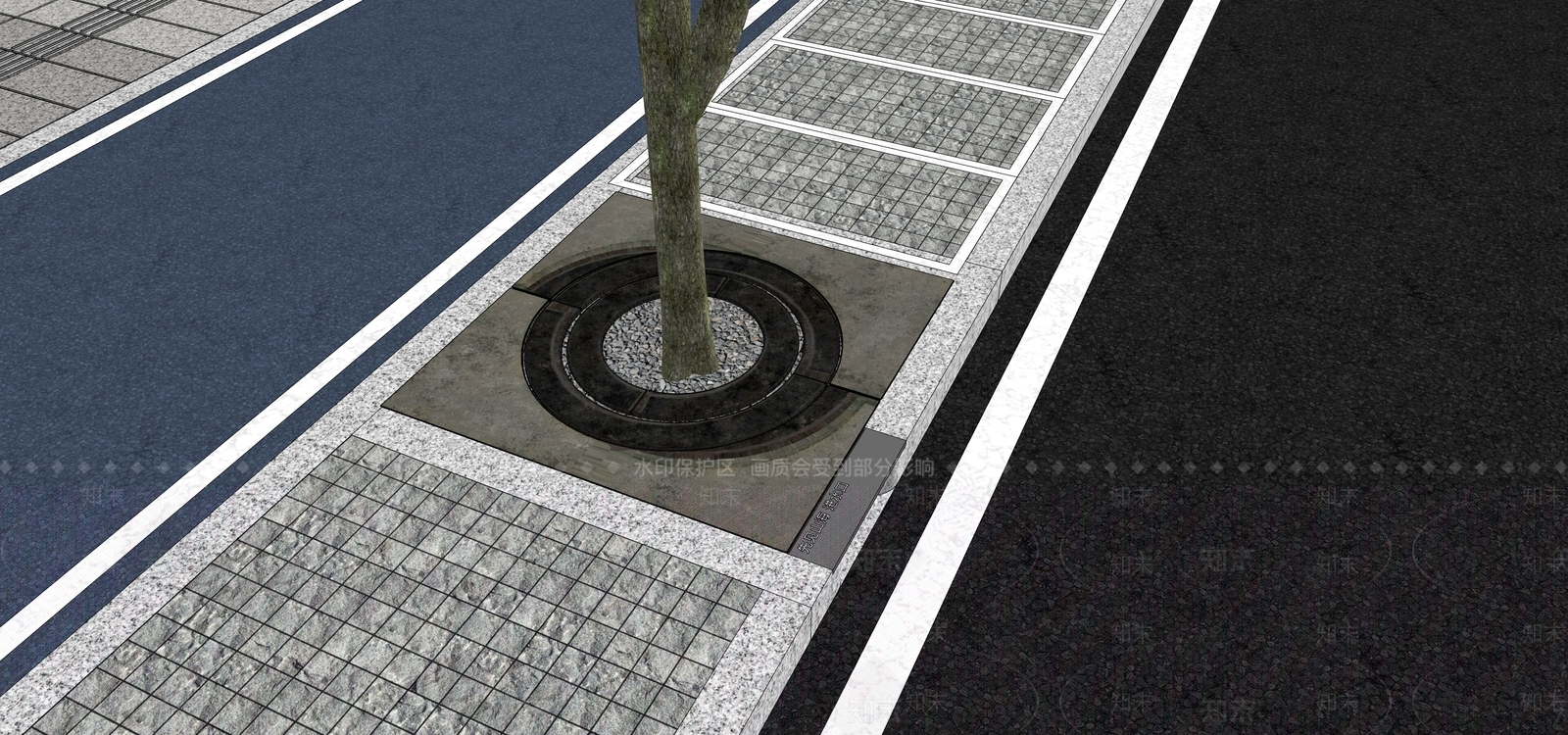 现代树池SU模型下载【ID:1124305032】