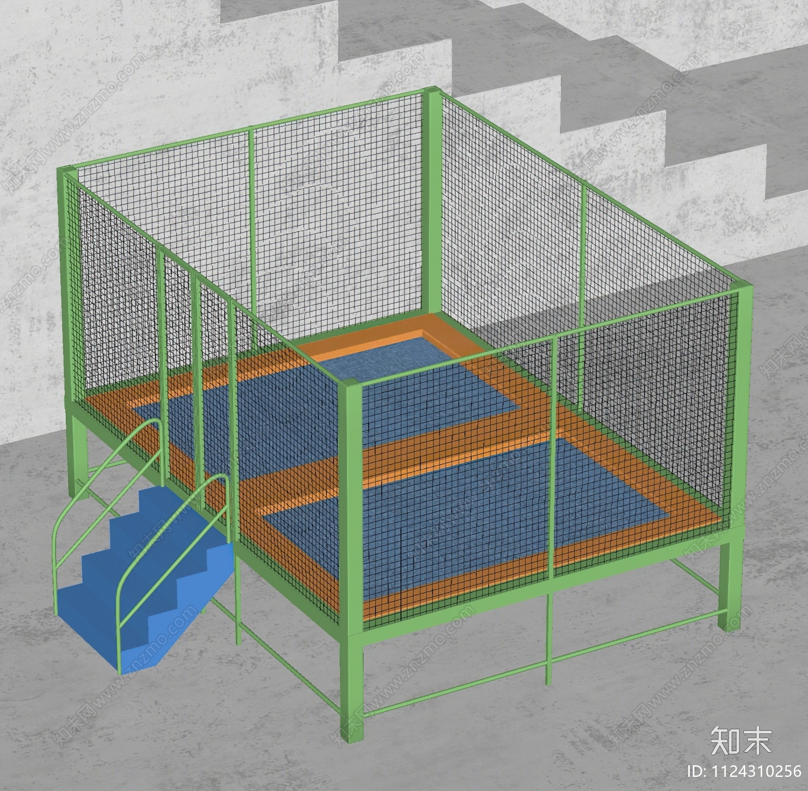 儿童蹦蹦床SU模型下载【ID:1124310256】