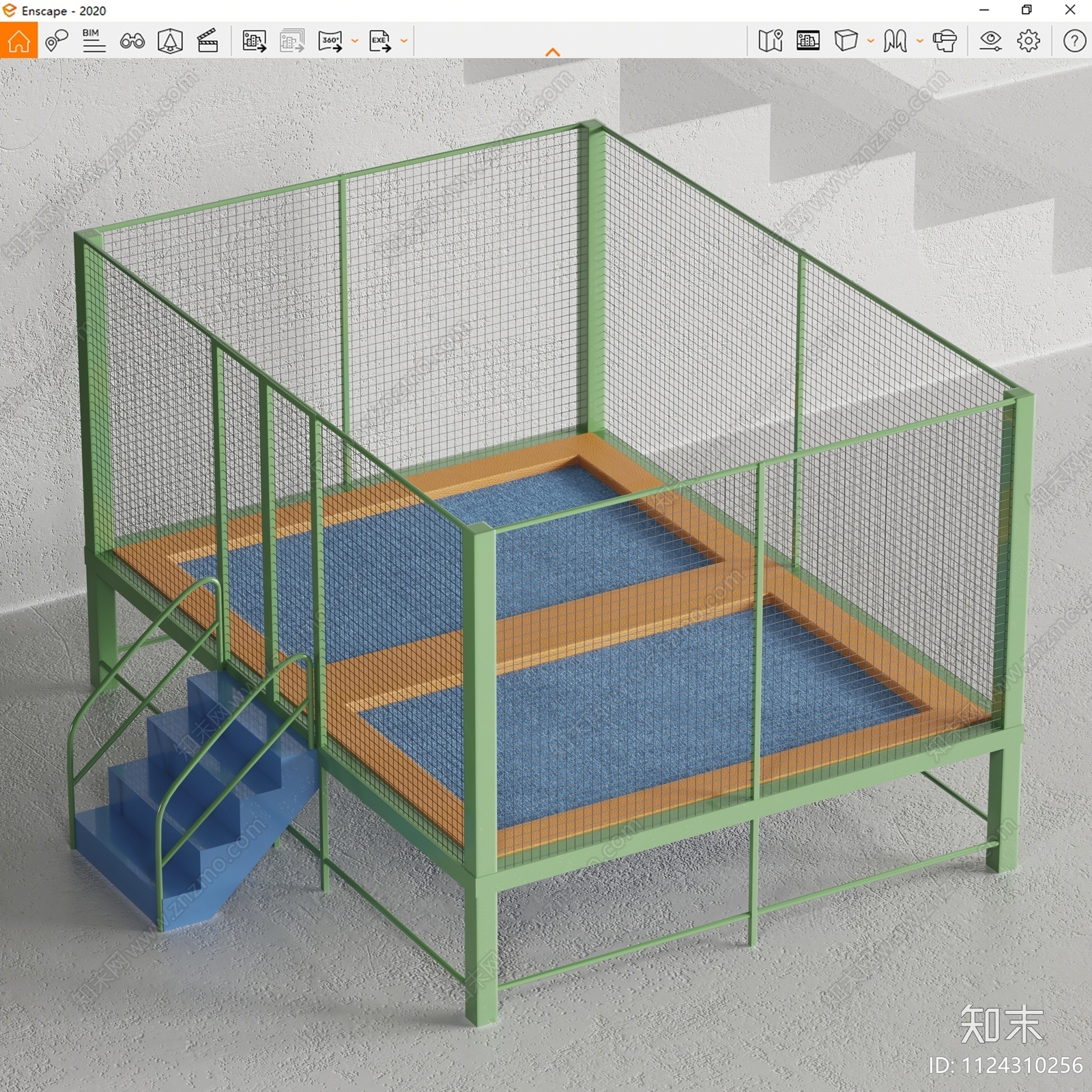 儿童蹦蹦床SU模型下载【ID:1124310256】