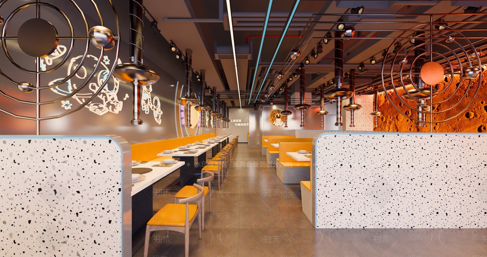 现代火锅店SU模型下载【ID:1124312764】