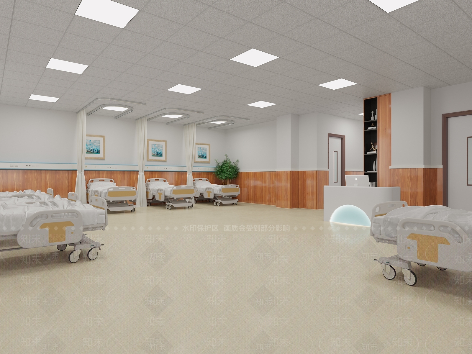 现代康复医院3D模型下载【ID:1124315191】