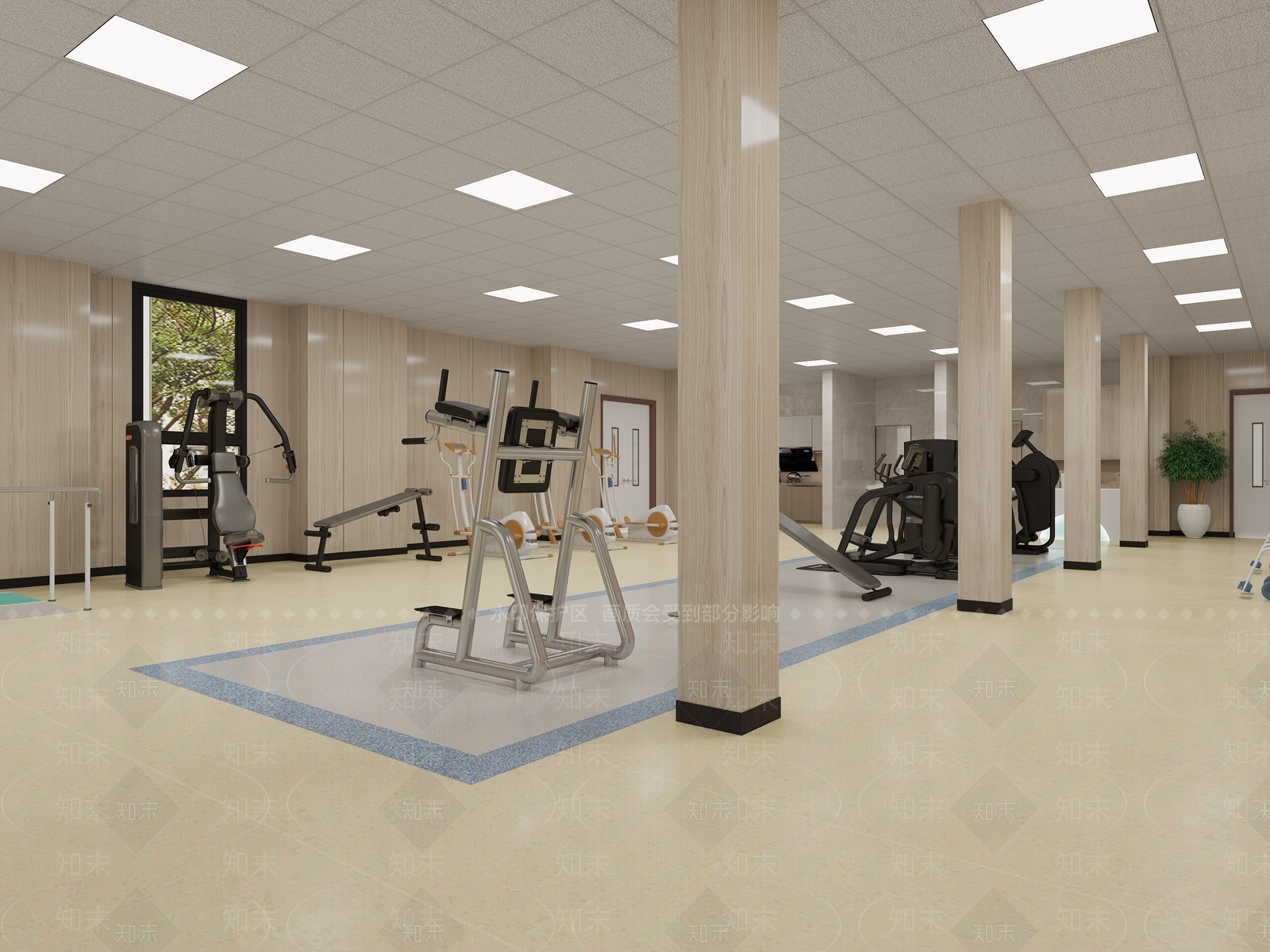 现代康复医院3D模型下载【ID:1124315191】