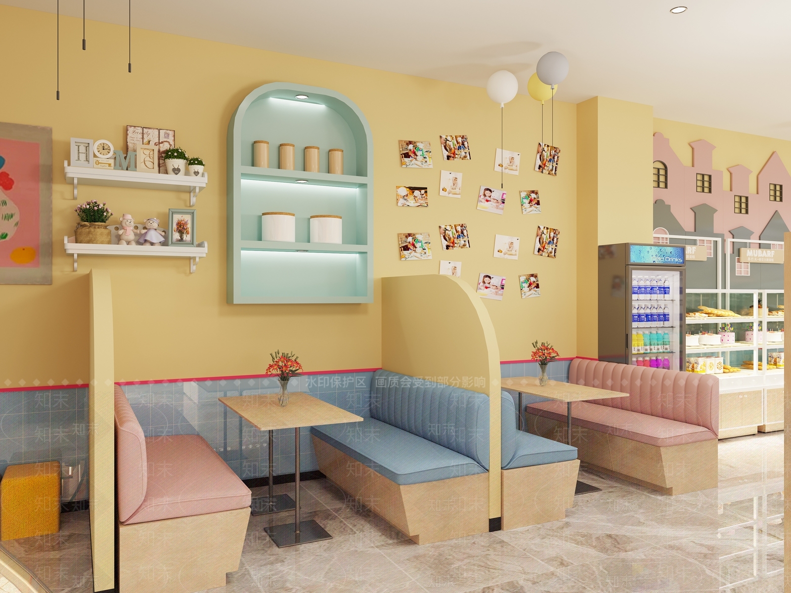 现代甜品面包店3D模型下载【ID:1124315632】