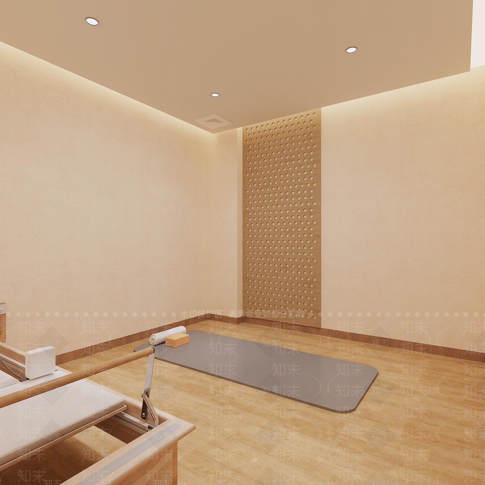 现代瑜伽室3D模型下载【ID:1124316955】