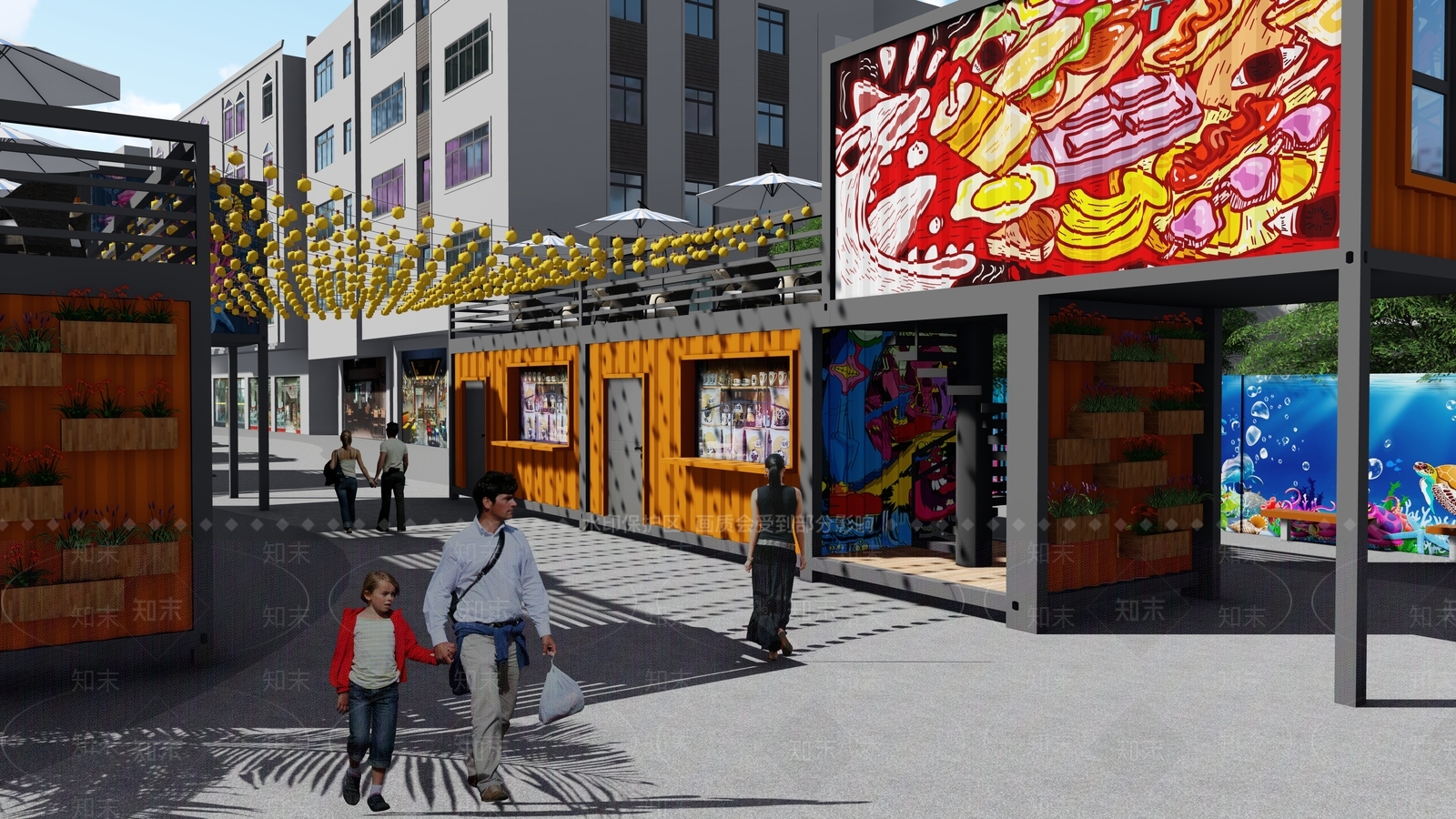 现代集装箱建筑SU模型下载【ID:1139472923】