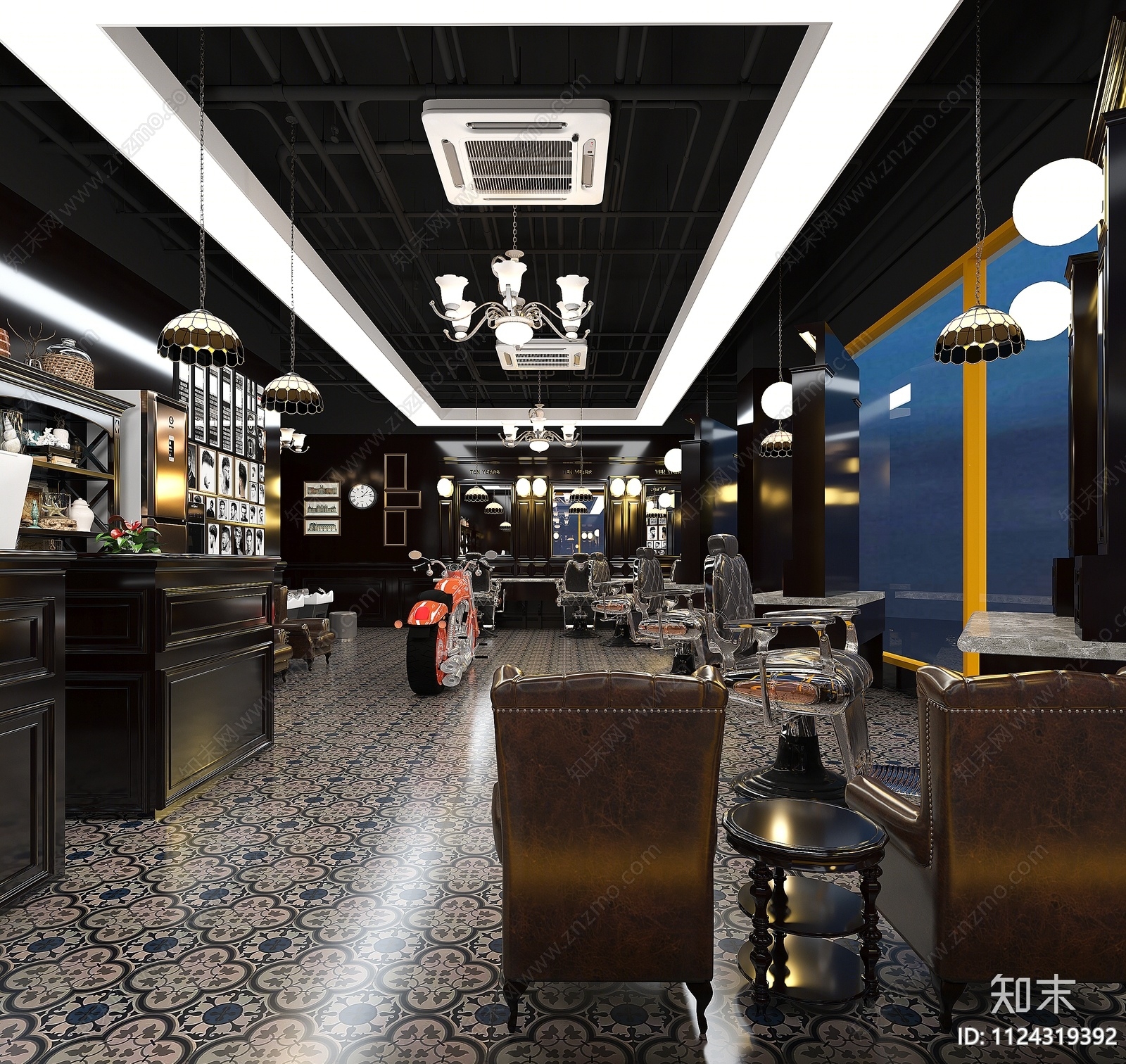 现代理发店3D模型下载【ID:1124319392】