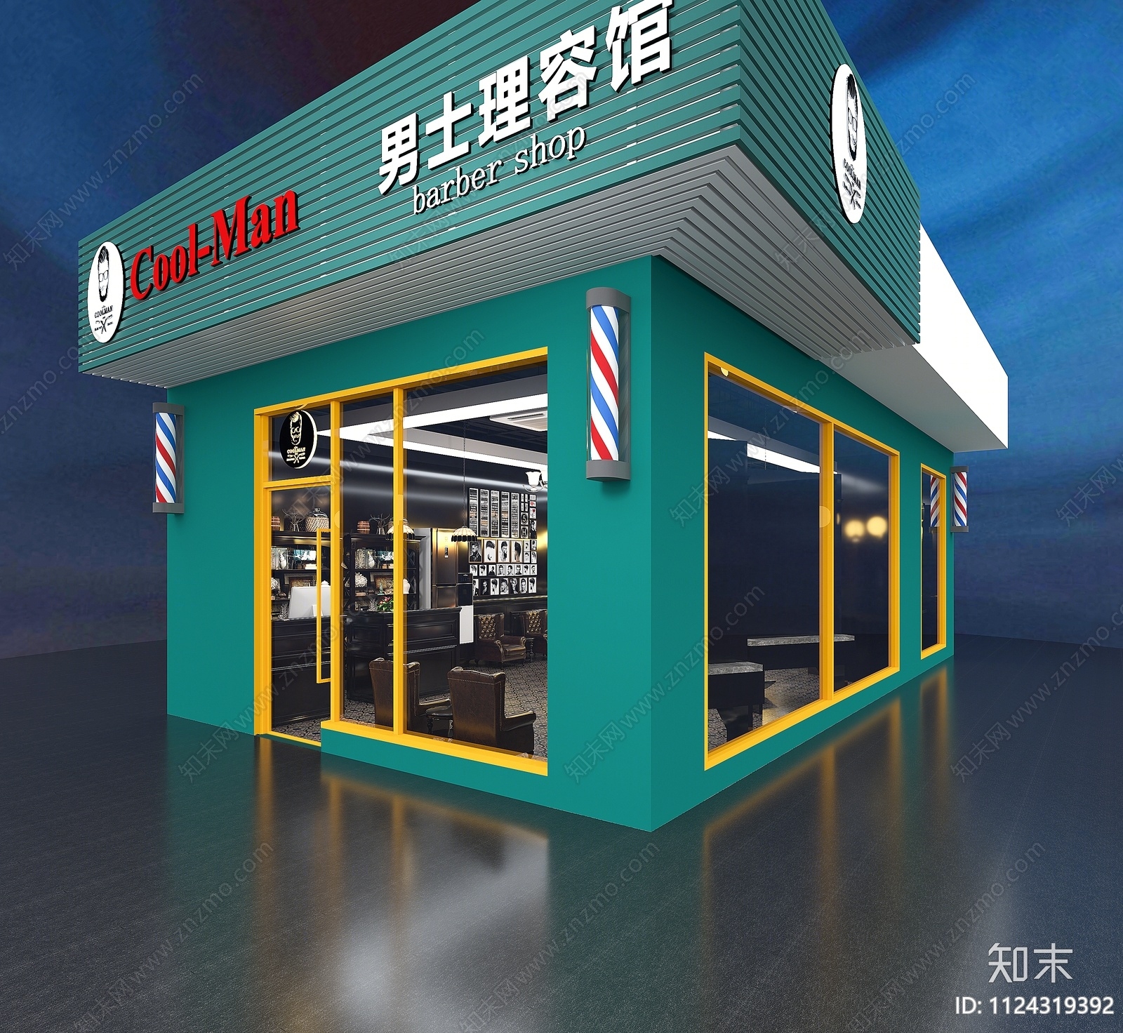 现代理发店3D模型下载【ID:1124319392】