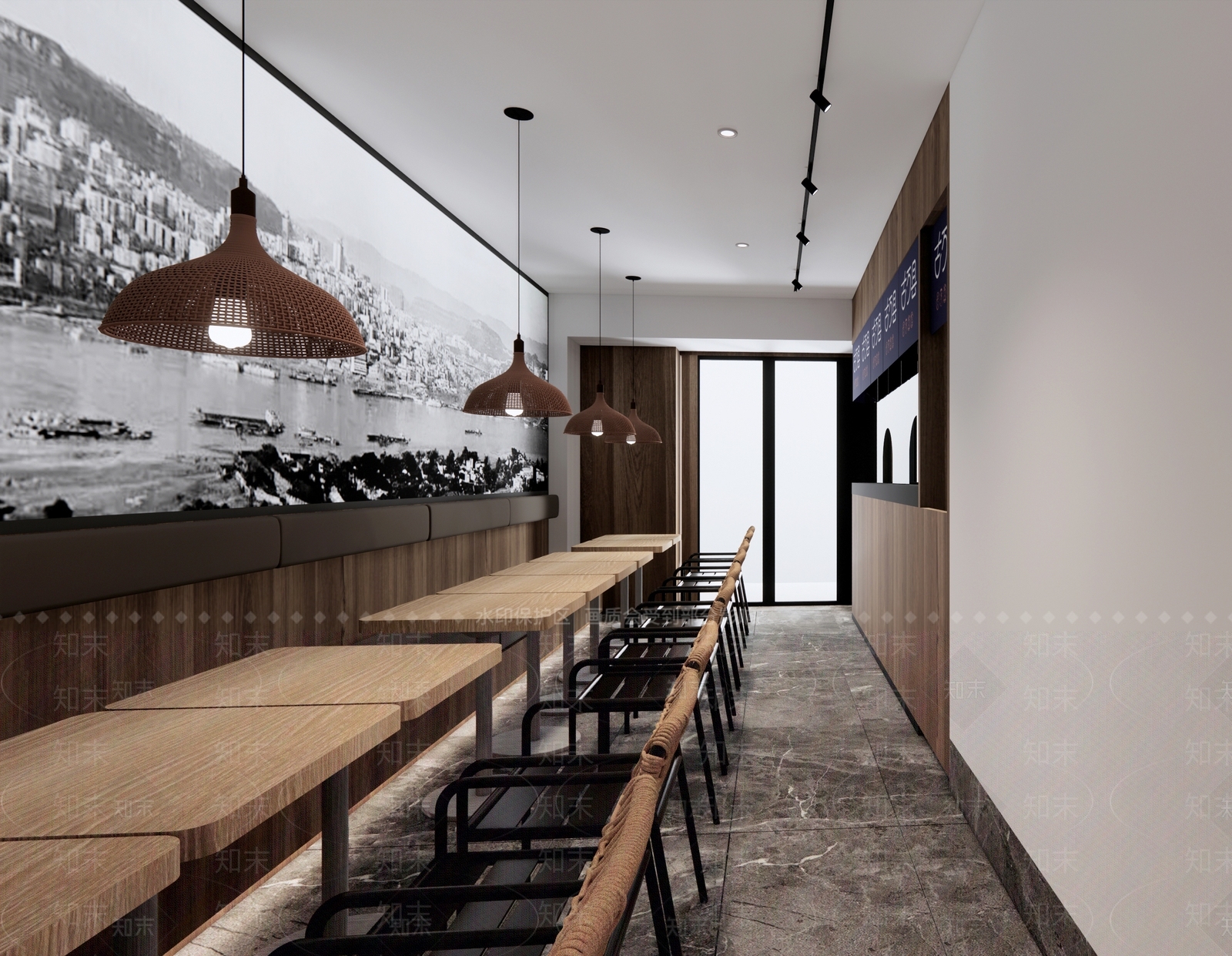 现代快餐店SU模型下载【ID:1124339093】