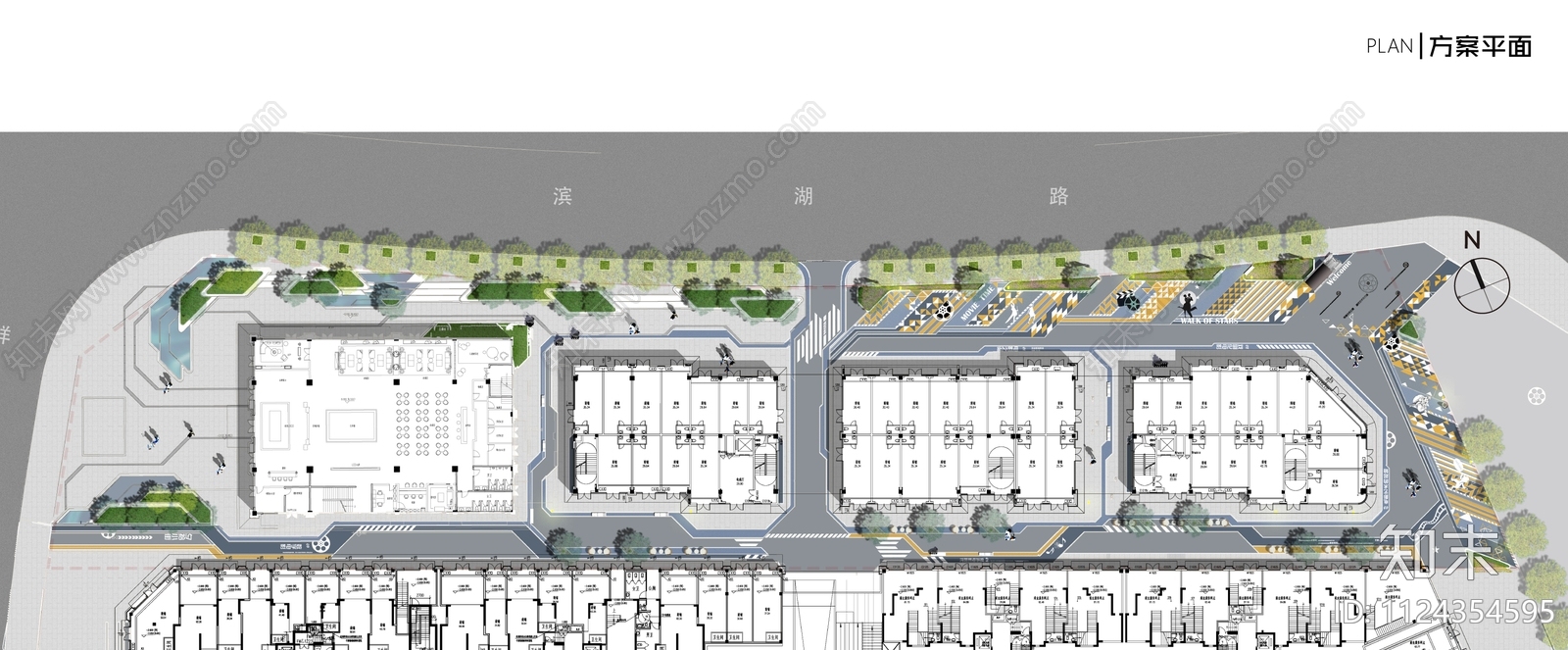 钦州白石湖风情商业街现代简约景观施工图施工图下载【ID:1124354595】