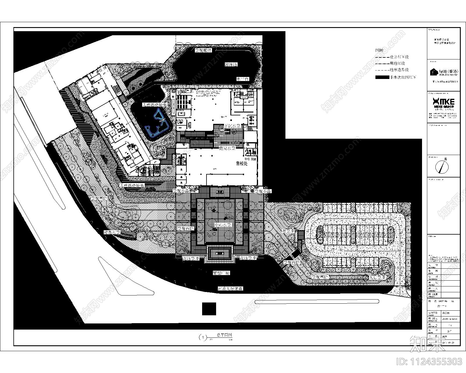 新里璞悦公馆新中式示范区景观cad施工图下载【ID:1124355303】