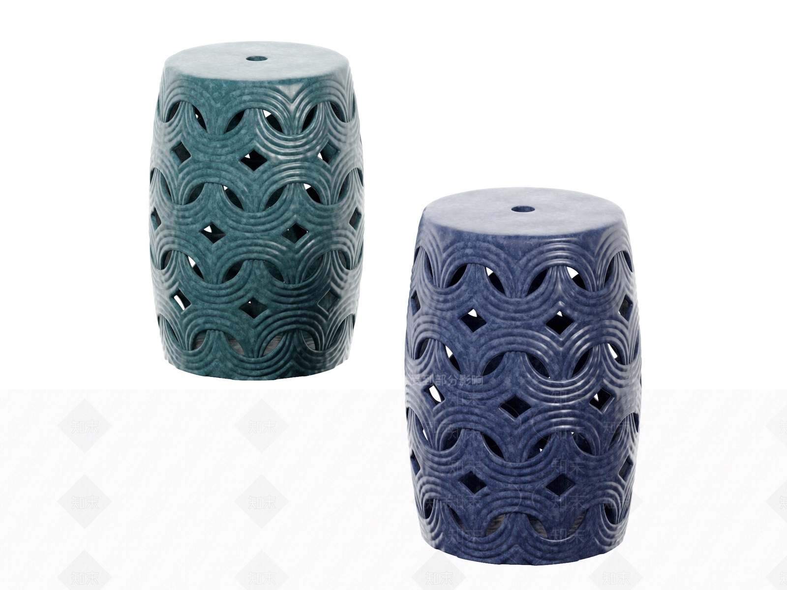 新中式石凳3D模型下载【ID:1124360281】