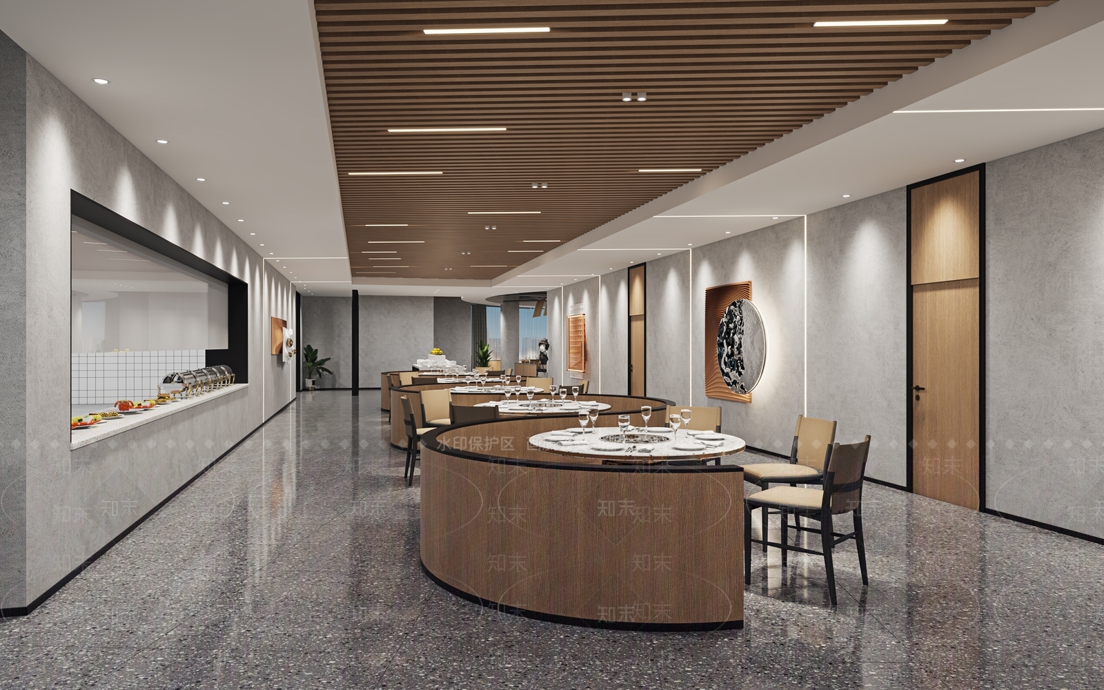 现代火锅店3D模型下载【ID:1124362559】