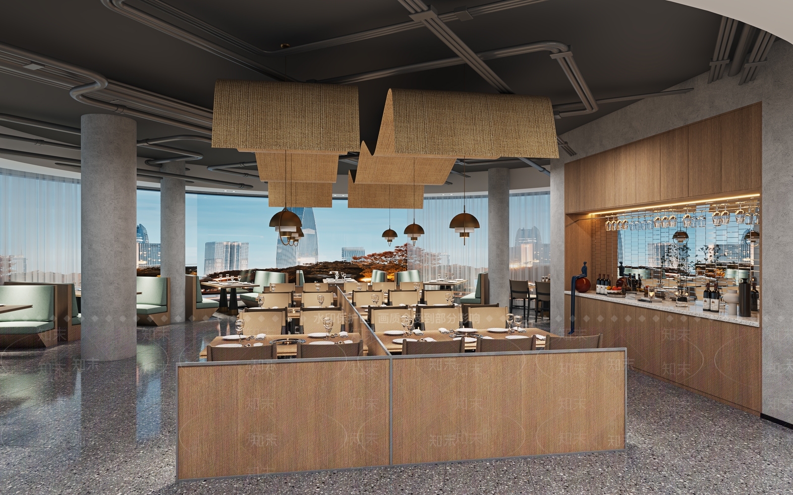 现代火锅店3D模型下载【ID:1124362559】